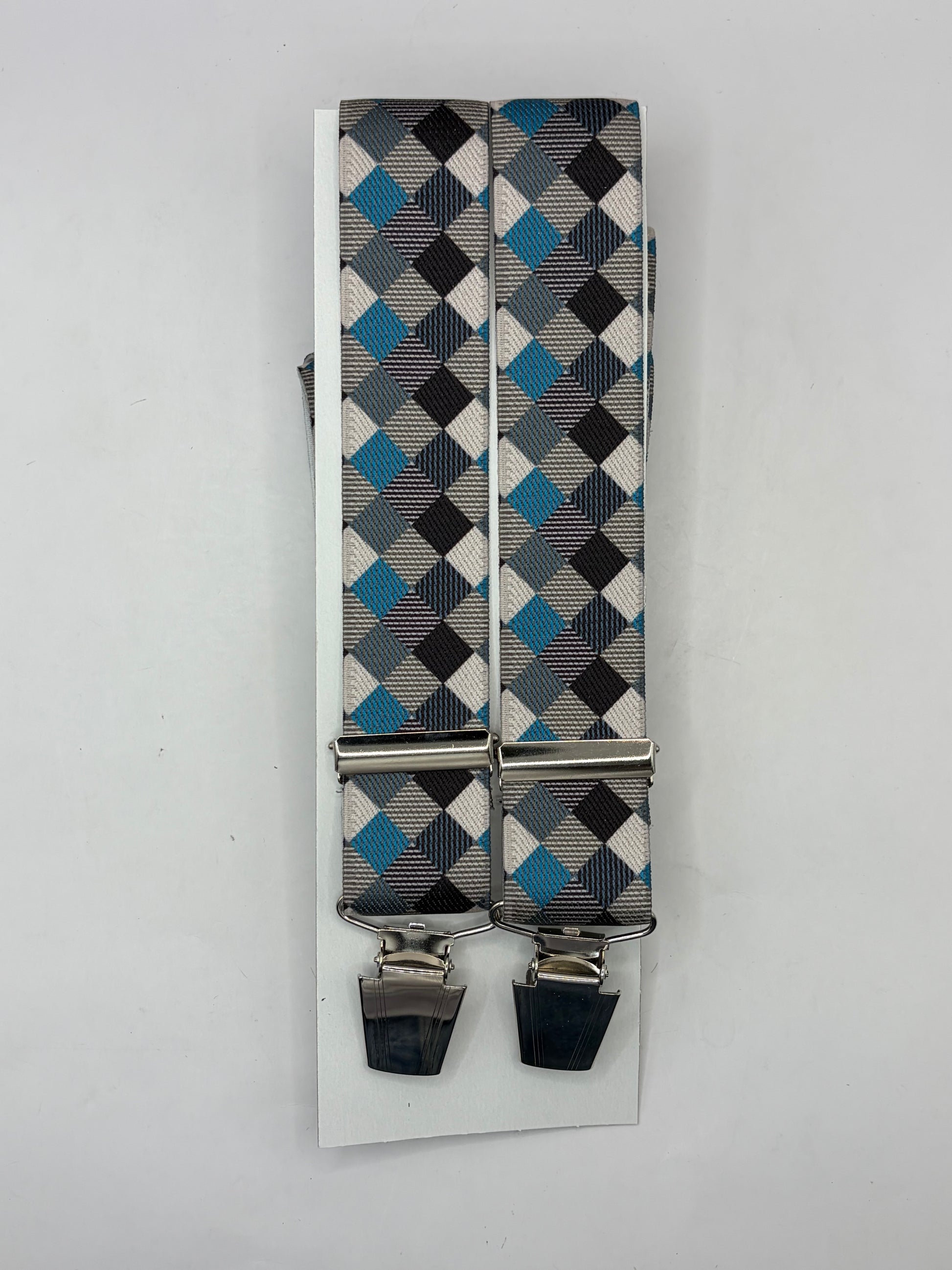 Bretelle da uomo multicolore con clip - Shop In London