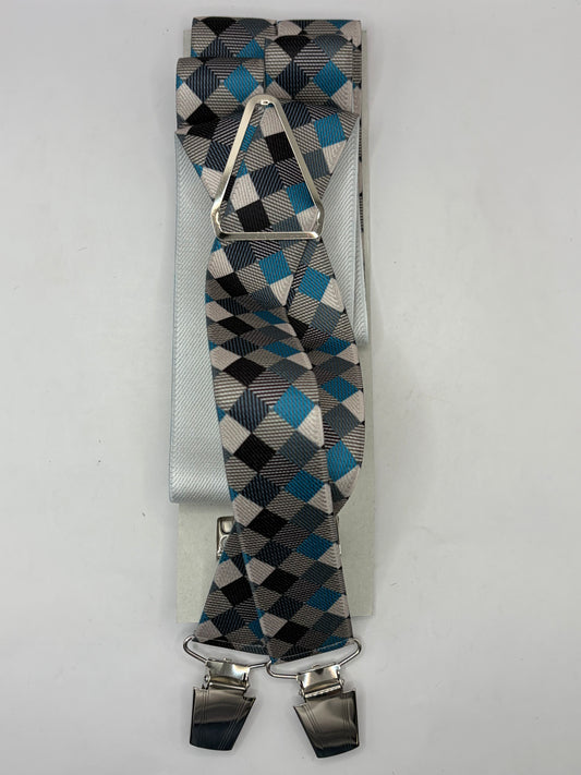 Bretelle da uomo multicolore con clip - Shop In London