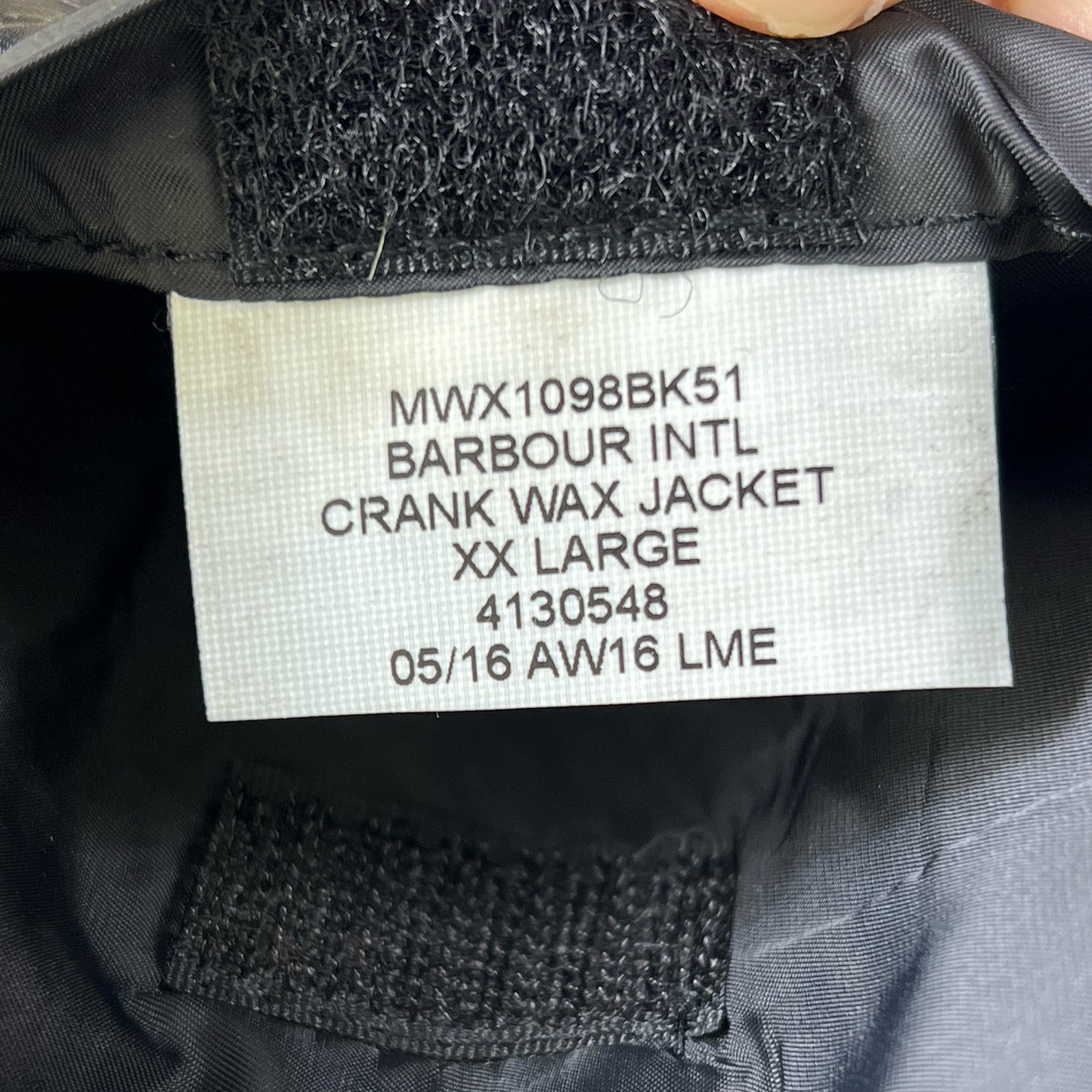 Barbour Giacca Uomo Nero cerato Crank XXLarge- Man Wax Black Crank Jacket Size XXL