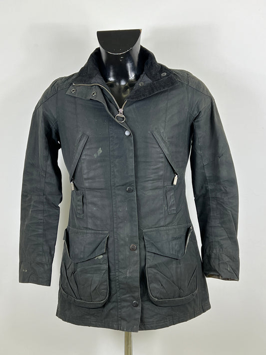 Giacca Barbour donna nera Rebel UK10 Small Black Lady Wax Rebel jacket Small tg.40