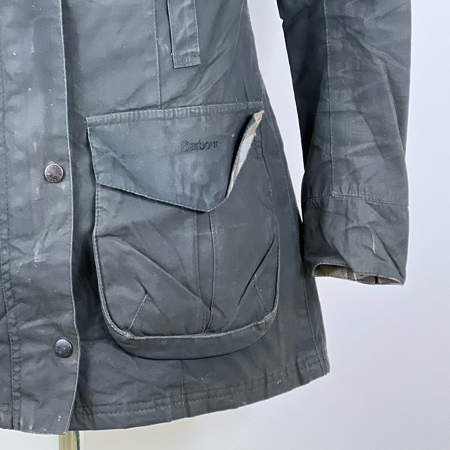 Giacca Barbour donna nera Rebel UK10 Small Black Lady Wax Rebel jacket Small tg.40