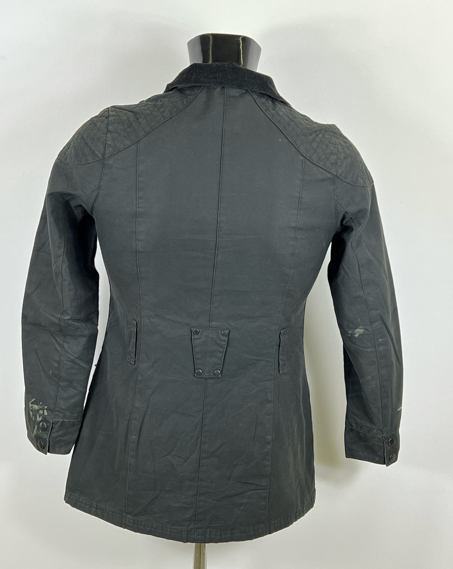 Giacca Barbour donna nera Rebel UK10 Small Black Lady Wax Rebel jacket Small tg.40