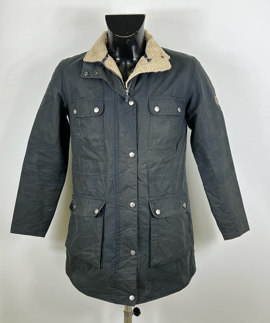 Giacca Barbour donna blu UK10 Small Invernale Blu notte Warm Lady Wax jacket Small tg.40
