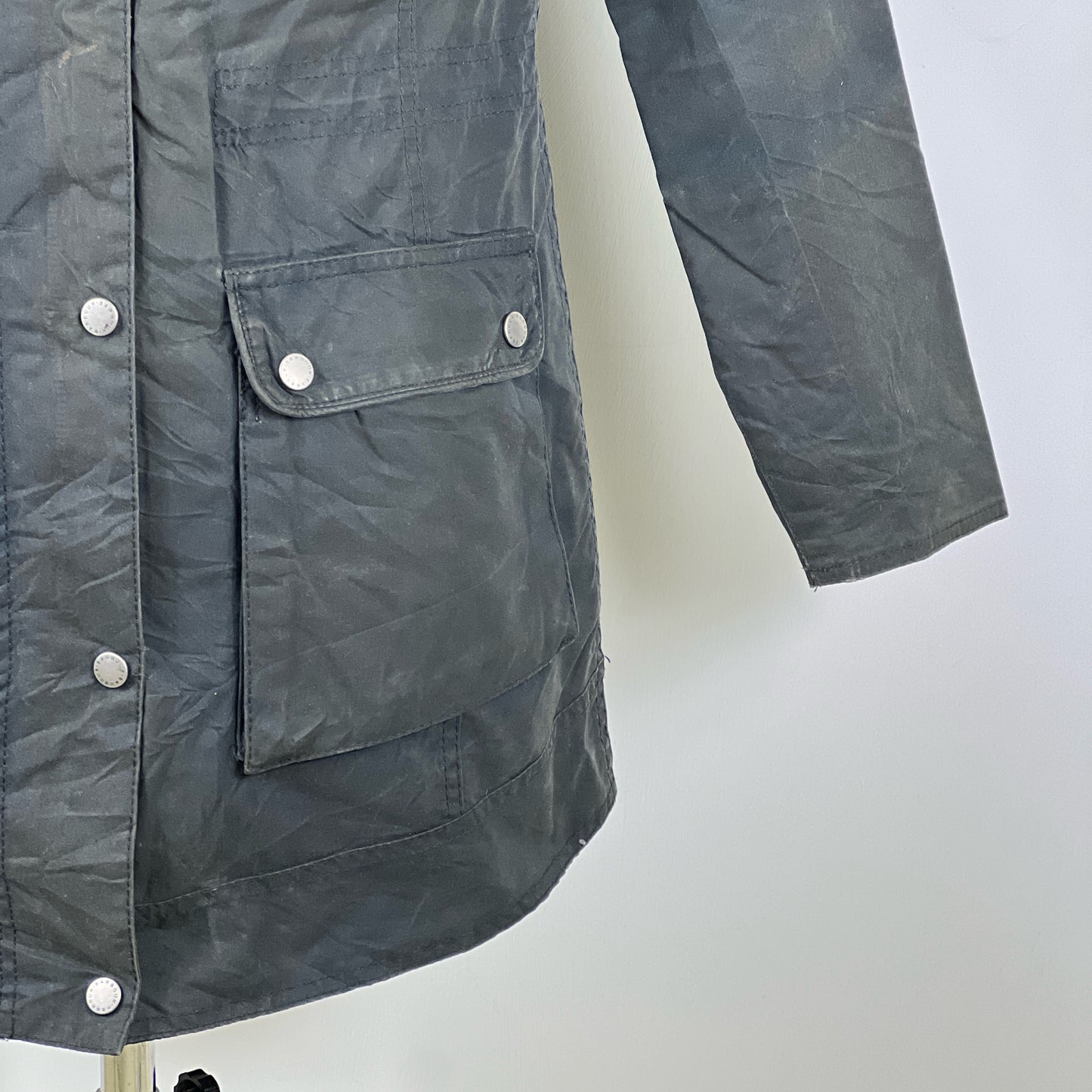 Giacca Barbour donna blu UK10 Small Invernale Blu notte Warm Lady Wax jacket Small tg.40