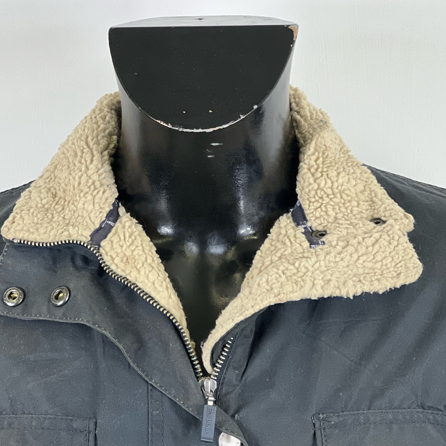 Giacca Barbour donna blu UK10 Small Invernale Blu notte Warm Lady Wax jacket Small tg.40