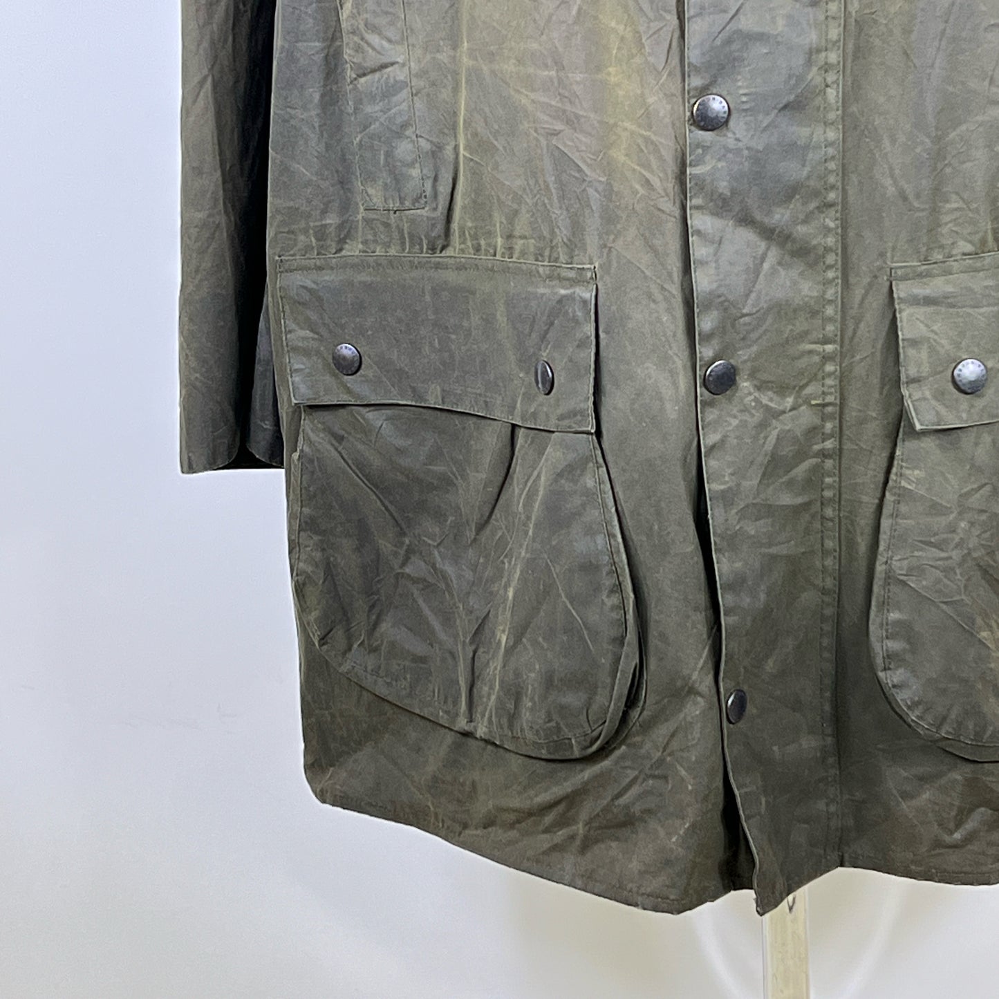 Giacca Barbour Border Verde Vintage Uomo C48/122 cm Green wax Man Coat Size XL