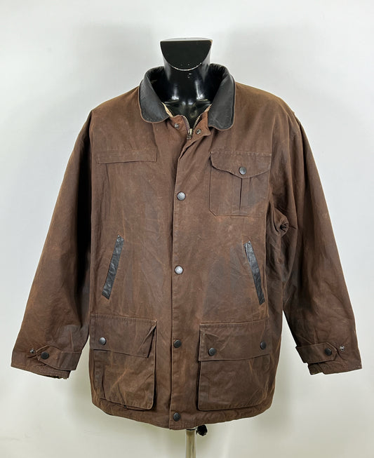 Barbour Giacca Uomo Bushman Marrone XLarge- Man Wax Brown Jacket Size XLarge