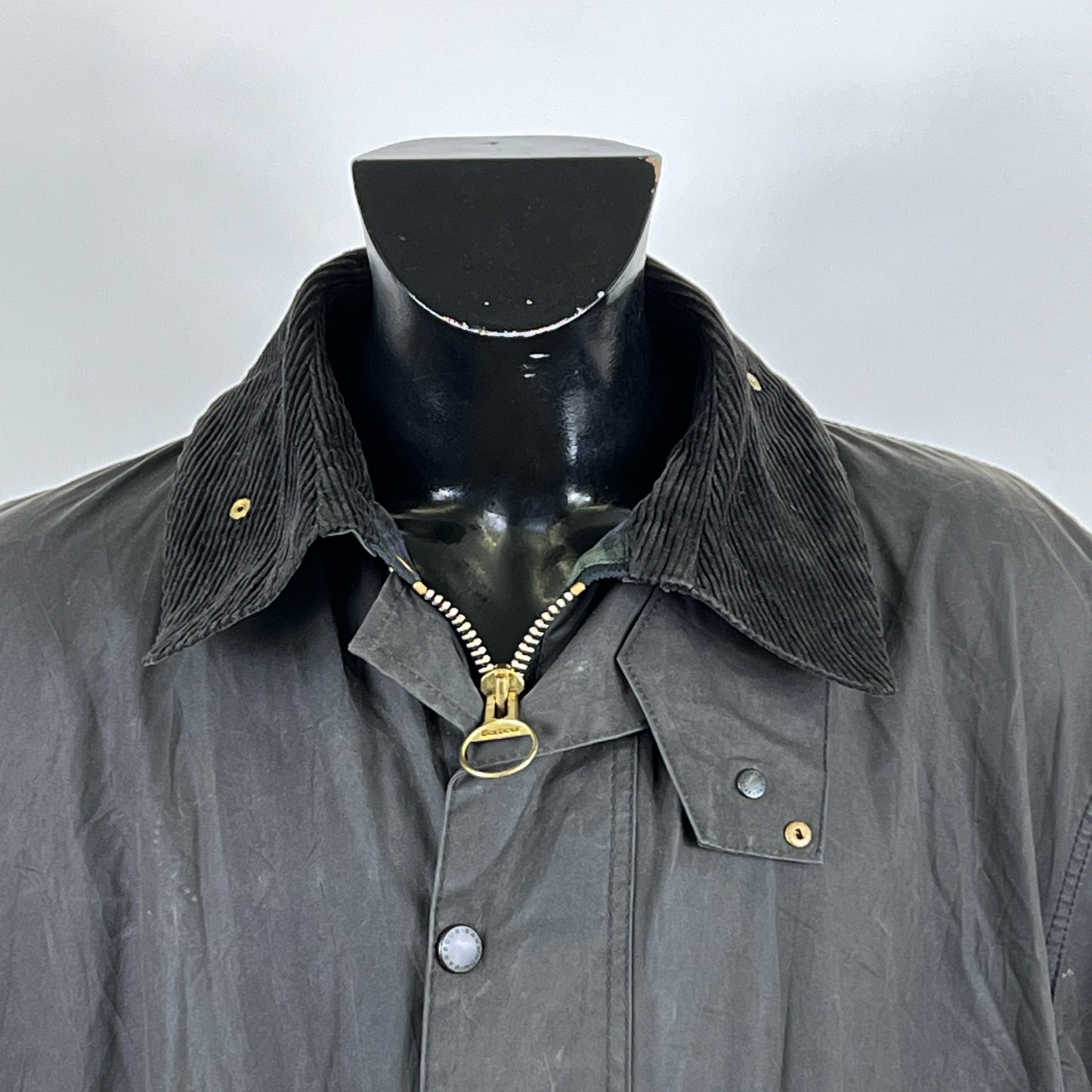 Barbour Giacca Border Nero Vintage Uomo Cerata C50/127 cm - Black wax coat size XXL