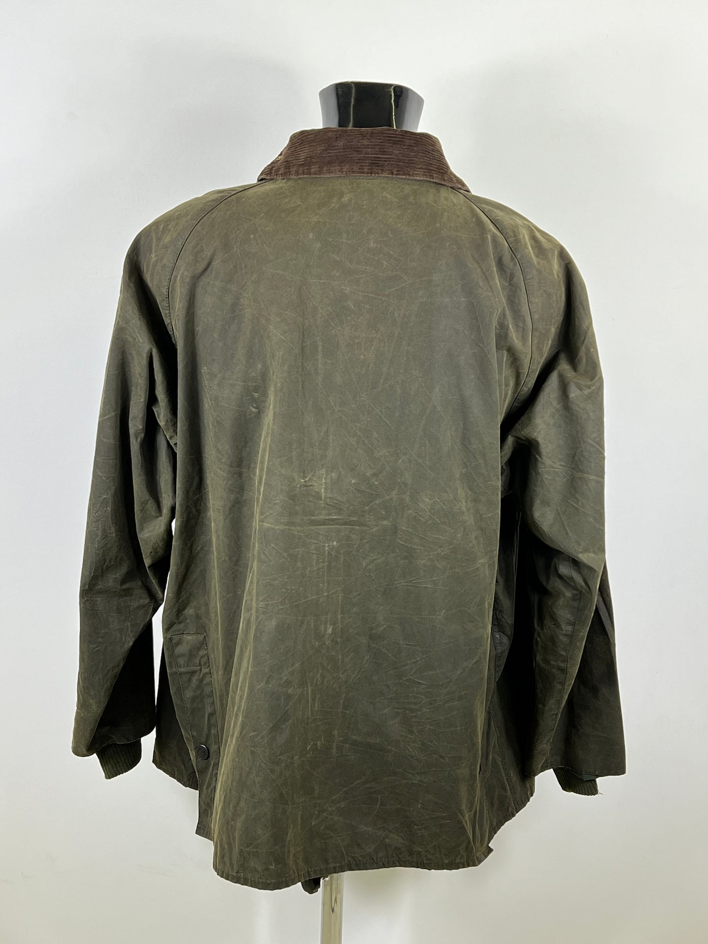 Barbour Giacca Bedale Uomo Verde Vintage C50/127 CM XXL Green Waxed Bedale Jacket