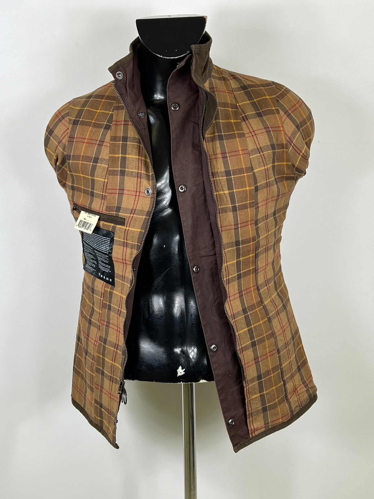 Giacca Barbour corta donna marrone UK8 Xsmall Brown short Lady Utility jacket XS tg.38