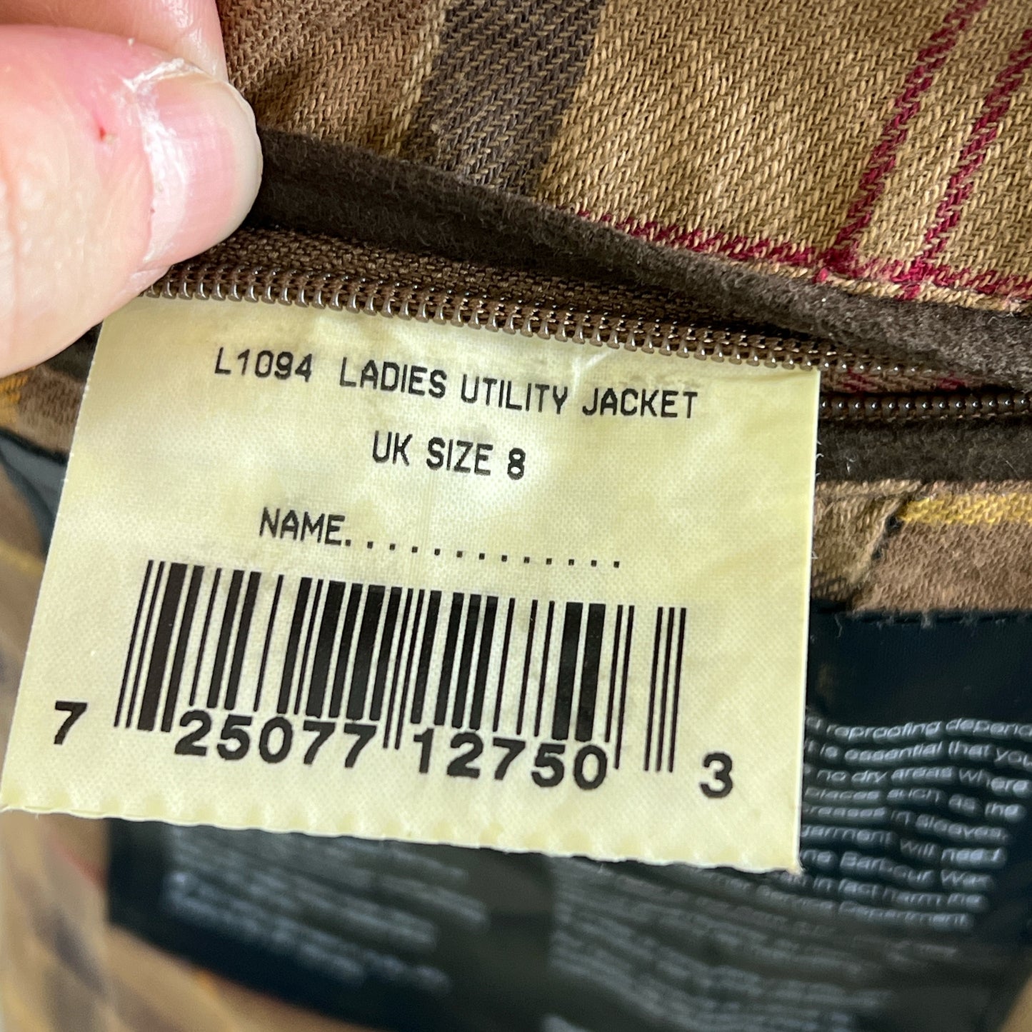 Giacca Barbour corta donna marrone UK8 Xsmall Brown short Lady Utility jacket XS tg.38