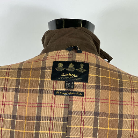 Giacca Barbour corta donna marrone UK8 Xsmall Brown short Lady Utility jacket XS tg.38