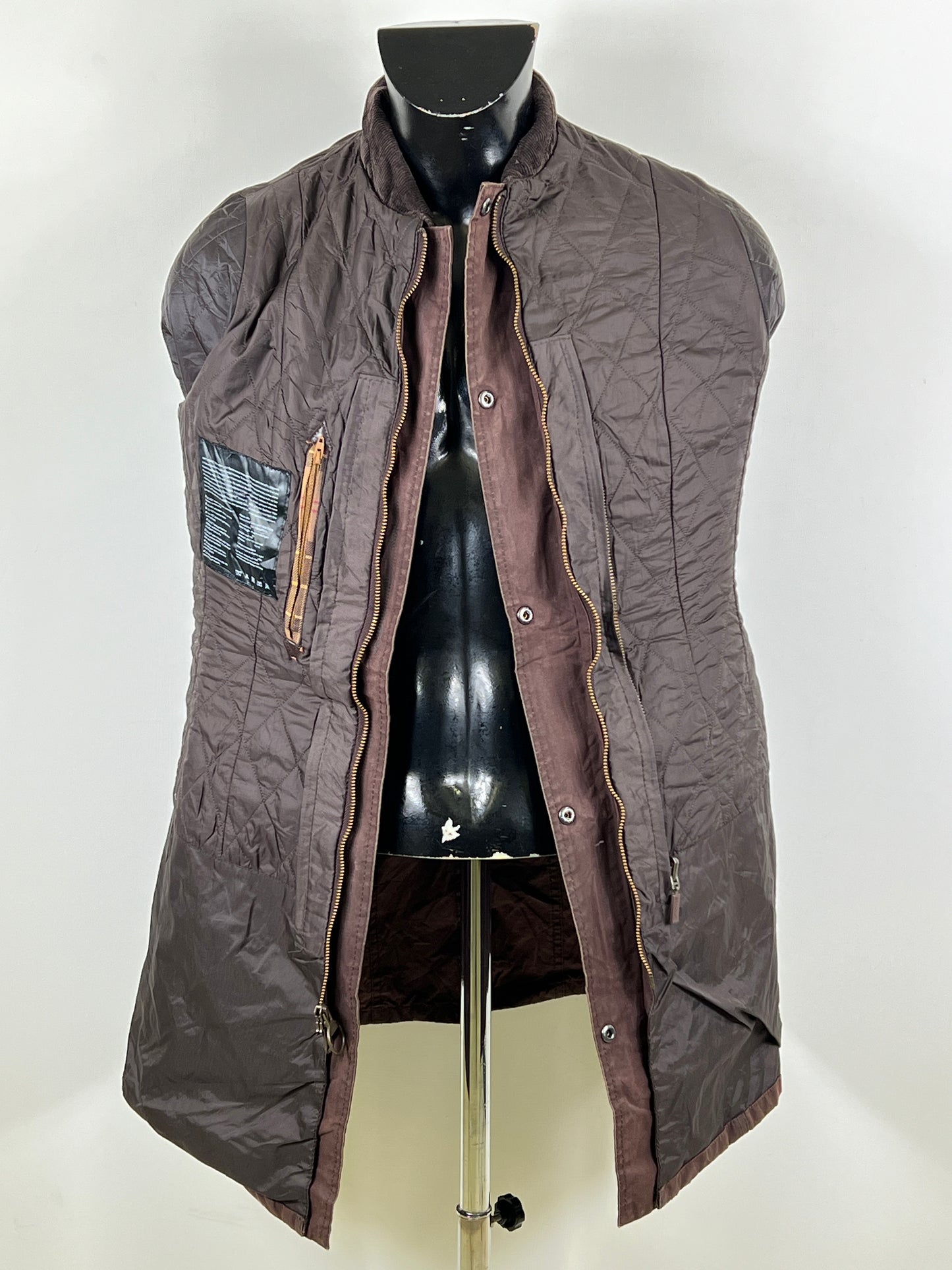 Barbour Giacca marrone da donna Medium Uk12 Tg. 42 Lady Wax Belsay Jacket Size UK12