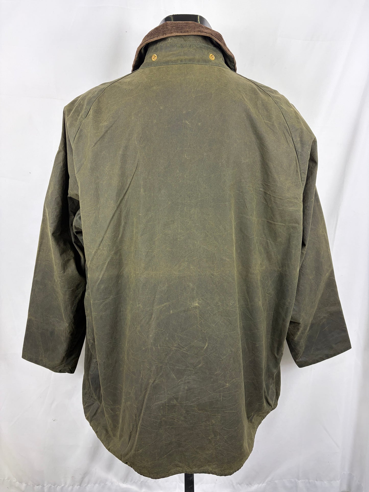 Barbour Giacca Beaufort vintage verde C50/127cm Man Green Wax Beaufort jacket size XXL