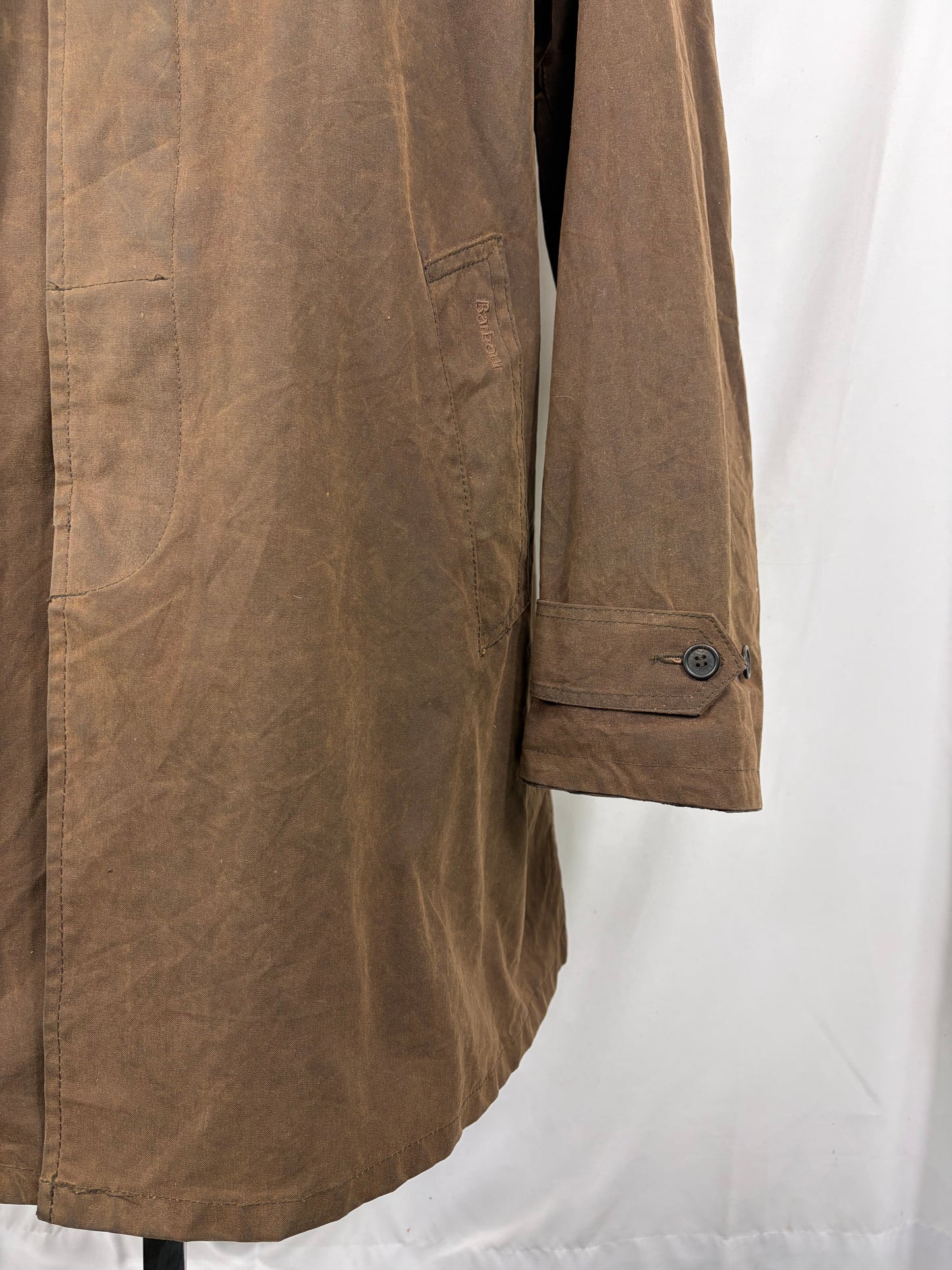 Cappotto Barbour uomo Merton mac marrone XXL - Man Merton brown wax trench coat size XXLarge