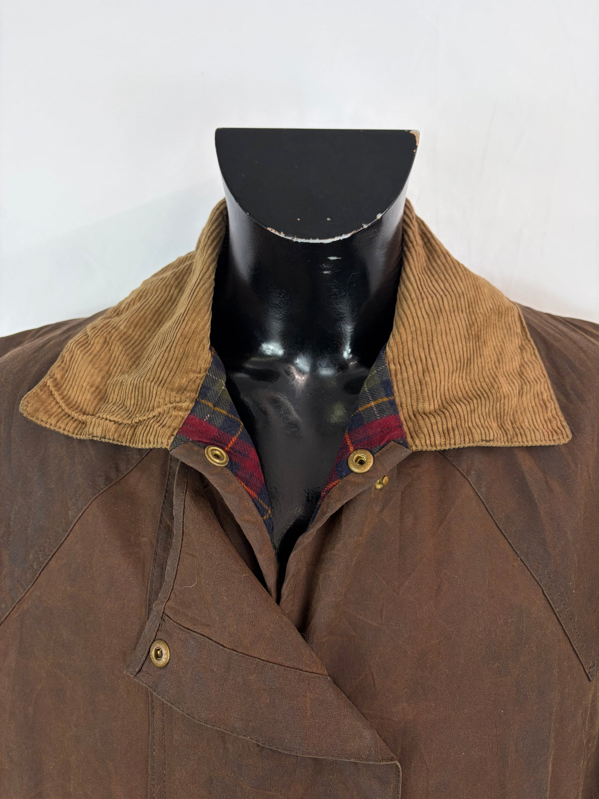 RARO Barbour Backhouse lungo marrone C42/107 cm Large Man Brown Long Wax Riding Coat Large