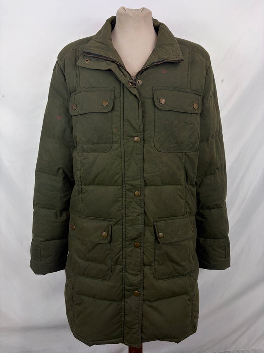Piumino Donna Barbour verde Imbottito Tg.44/46 UK16 Green Down Lady Winter coat Size Large - Shop In London