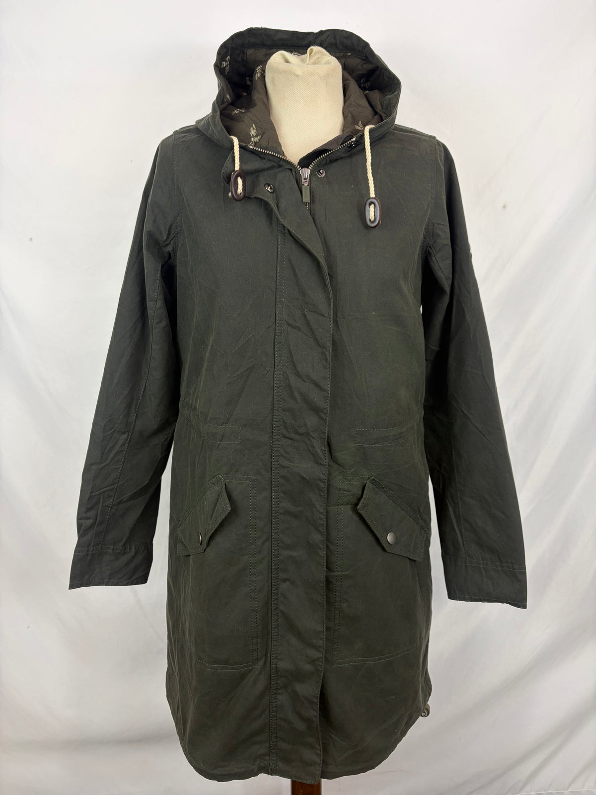 Giacca Barbour donna verde UK8 Xsmall Green Lady Beachley Coat size uk8