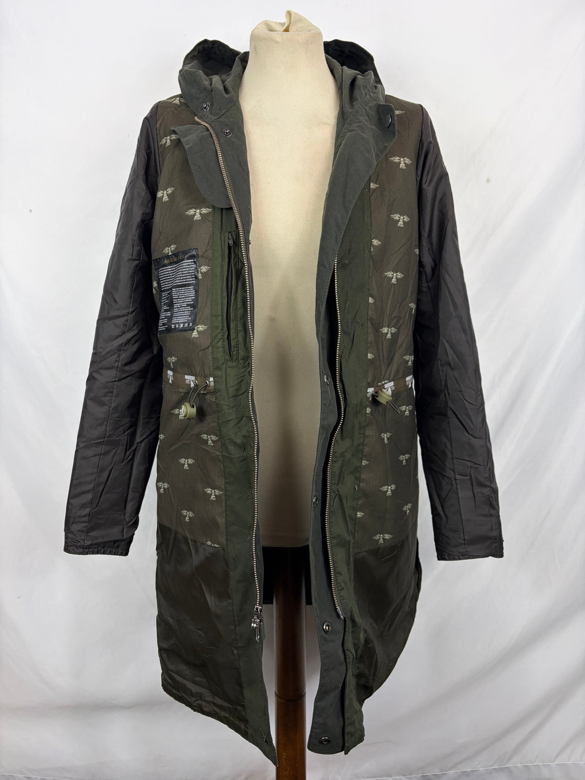 Giacca Barbour donna verde UK8 Xsmall Green Lady Beachley Coat size uk8