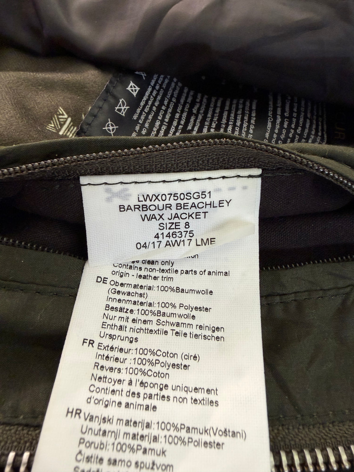 Giacca Barbour donna verde UK8 Xsmall Green Lady Beachley Coat size uk8