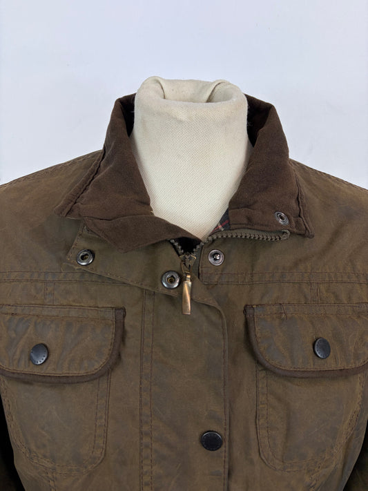 Giacca Barbour corta donna Utility Oliva UK12 Olive short Lady Utility jacket Medium tg.42 - Shop In London