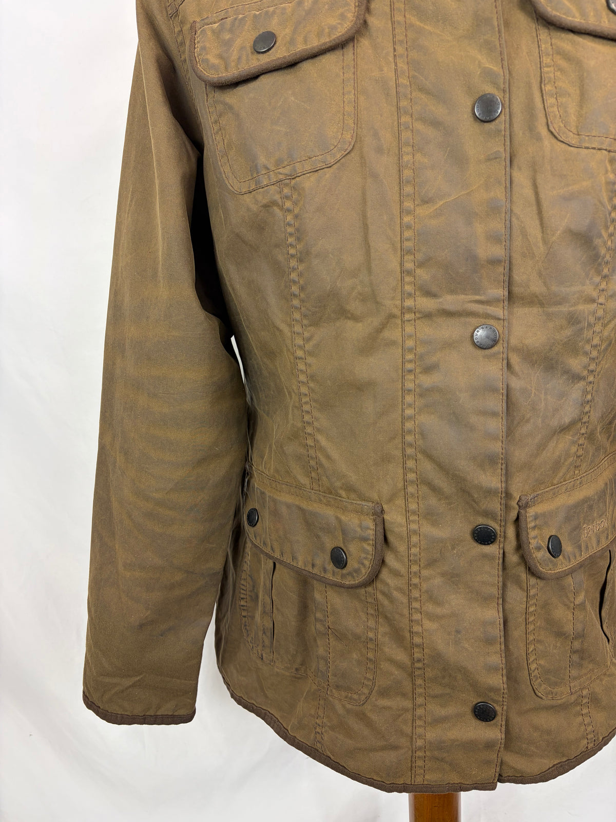 Giacca Barbour corta donna Utility Oliva UK12 Olive short Lady Utility jacket Medium tg.42