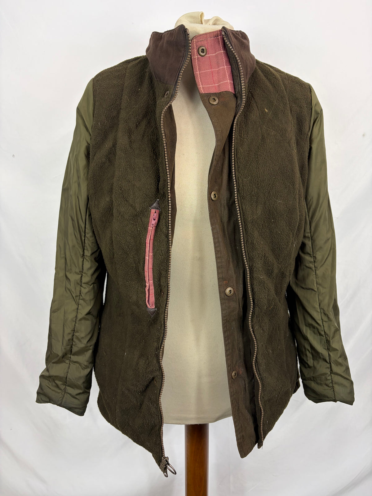 Barbour Giacca da donna oliva Xsmall Tg.38 Equine Lady Olive cotton jacket size uk8