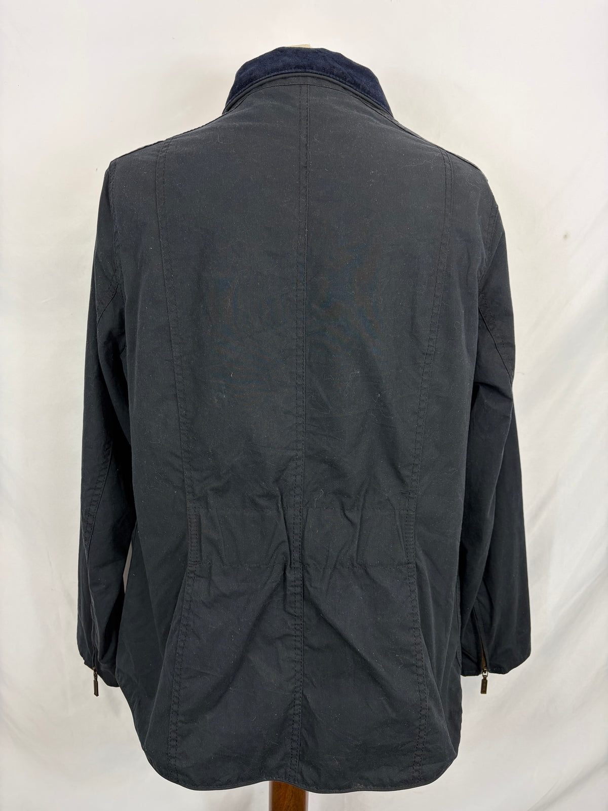 Barbour Giacca corta blu donna Medium Tg. 44/46 Morris Navy Wax Utility Jacket Size UK16