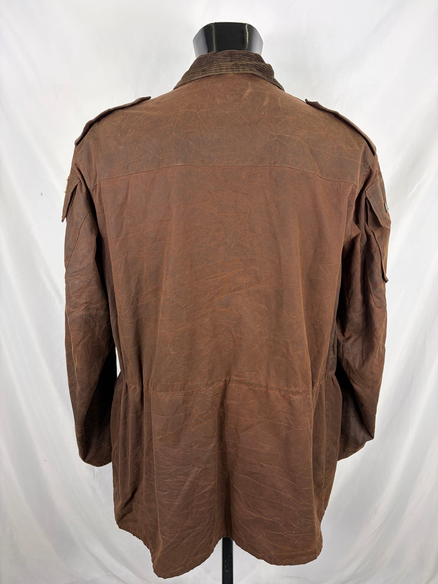 RARA Barbour Giacca Cowan Commando marrone c46/117 cm Brown wax Man Jacket size XLarge