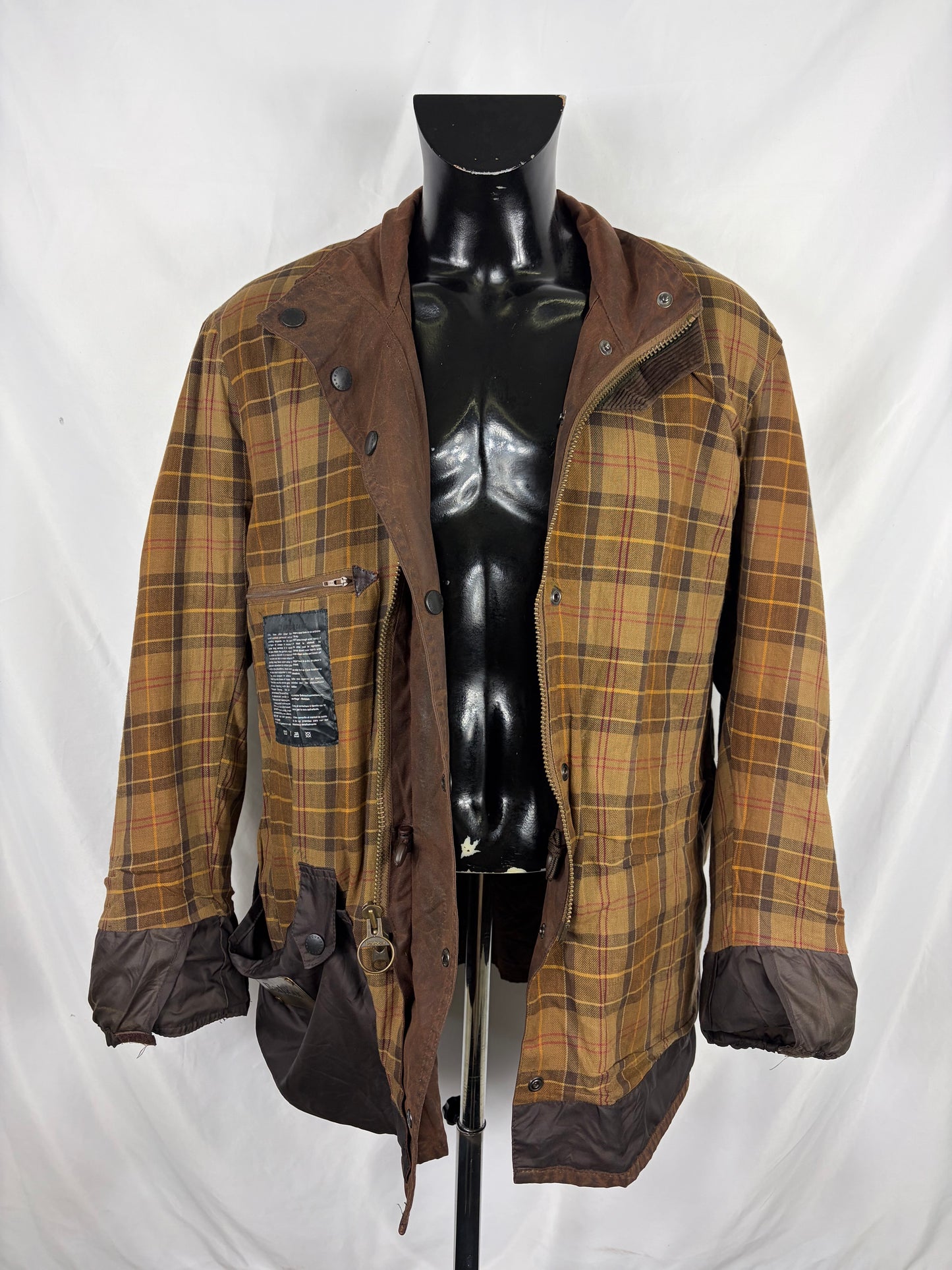 RARA Barbour Giacca Cowan Commando marrone c46/117 cm Brown wax Man Jacket size XLarge