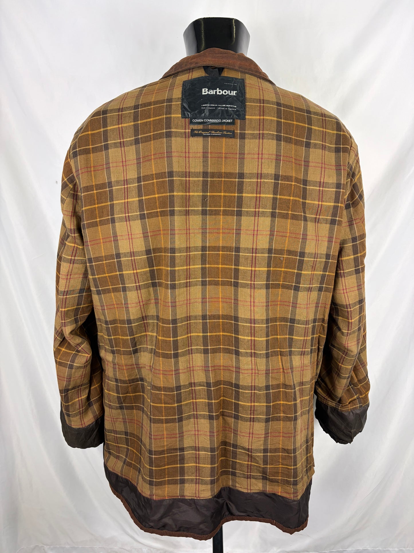 RARA Barbour Giacca Cowan Commando marrone c46/117 cm Brown wax Man Jacket size XLarge
