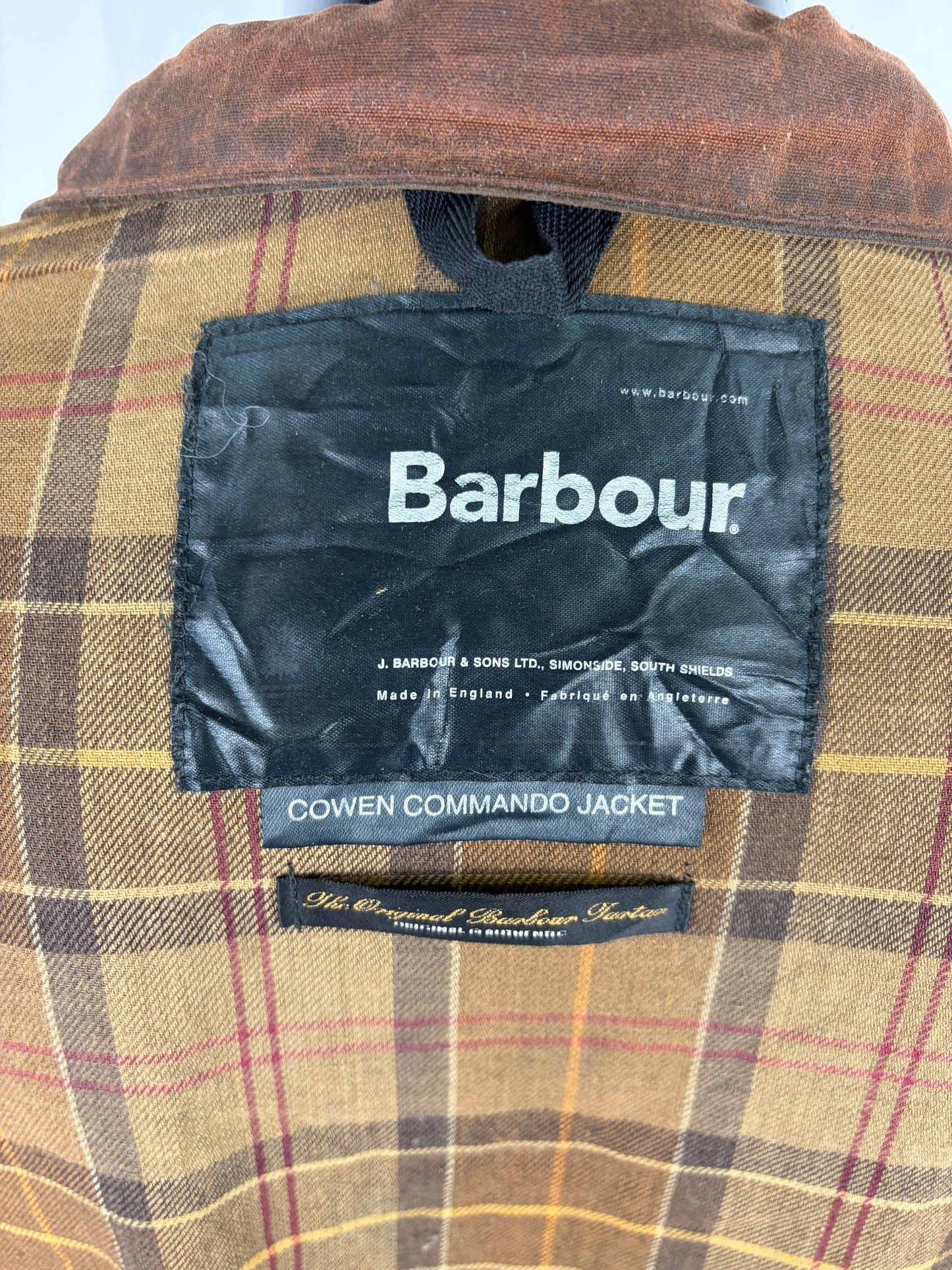 RARA Barbour Giacca Cowan Commando marrone c46/117 cm Brown wax Man Jacket size XLarge