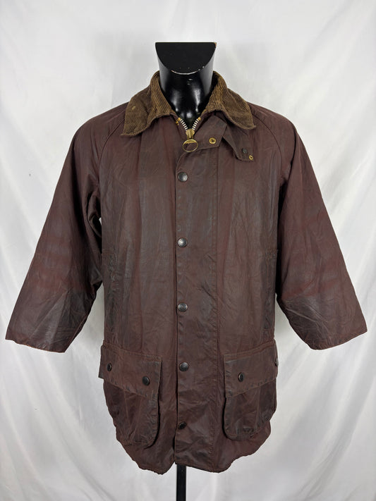 Barbour Giacca Beaufort marrone C38/97 cm -Brown vintage waxed Beaufort Jacket Size Medium - Shop In London