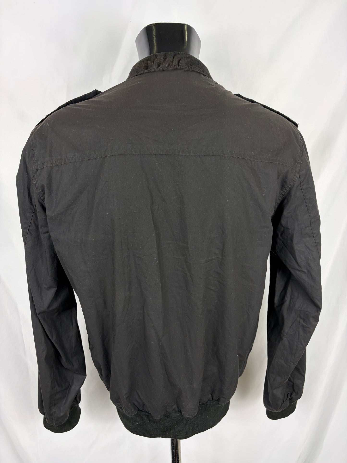 Barbour Giacca uomo Wax Flyer Jacket Medium Nero Man Beige Wax Flyer Jacket Size M