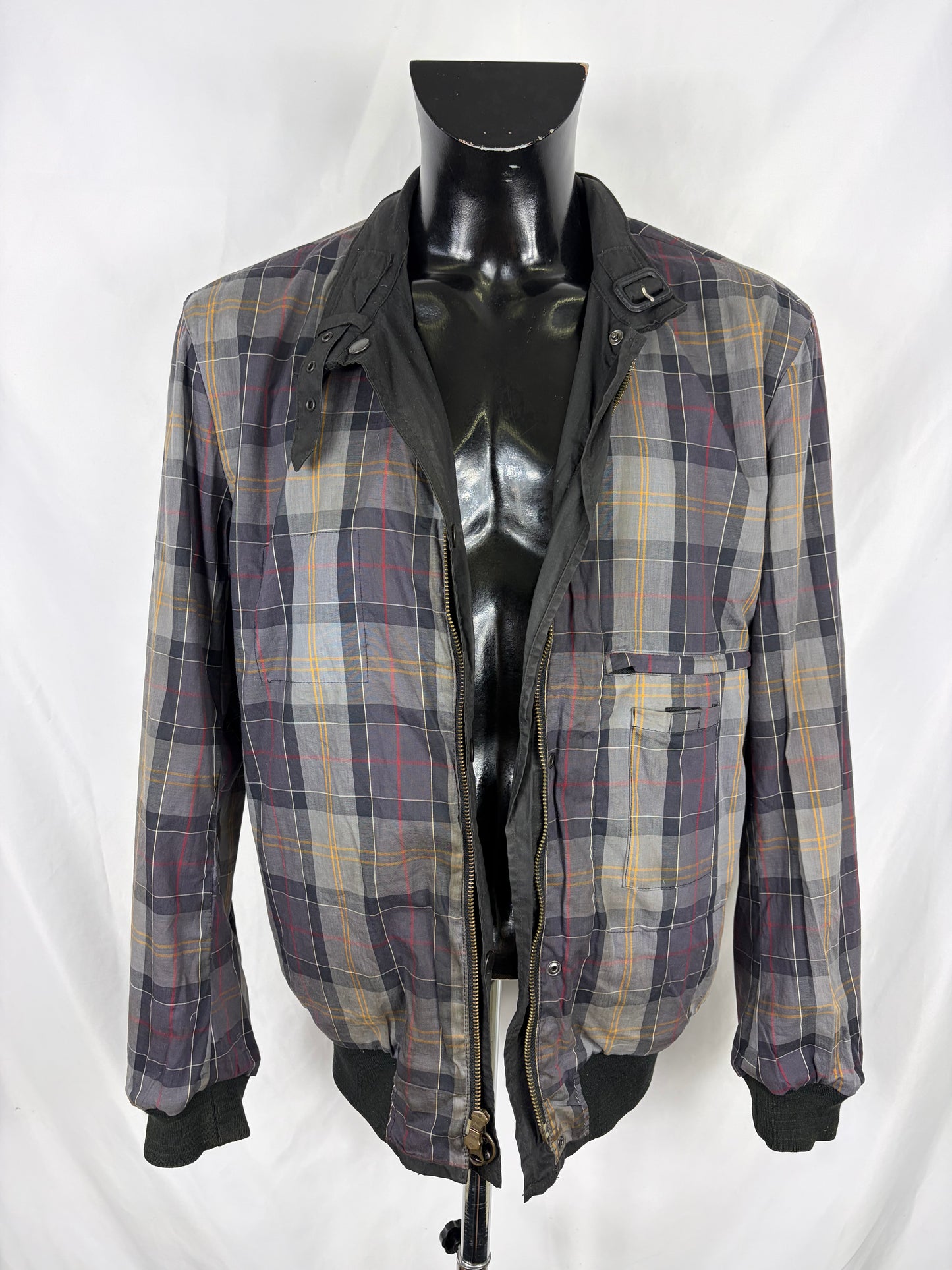 Barbour Giacca uomo Wax Flyer Jacket Medium Nero Man Beige Wax Flyer Jacket Size M
