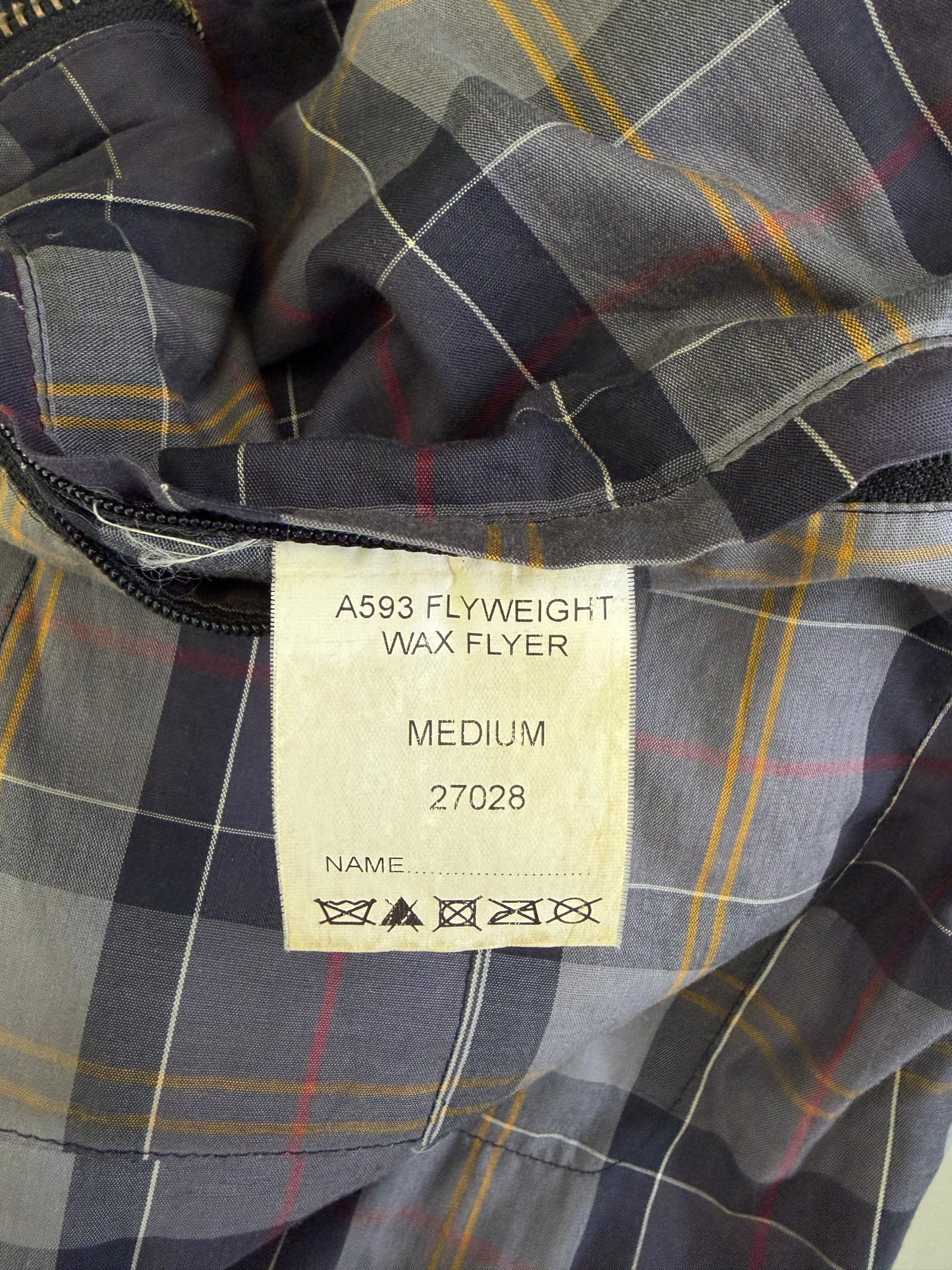 Barbour Giacca uomo Wax Flyer Jacket Medium Nero Man Beige Wax Flyer Jacket Size M