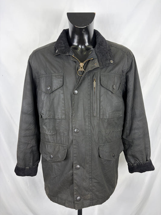 Barbour Giacca uomo nera medium Sapper Jacket Black Waxed Sapper Jacket Size Medium - Shop In London