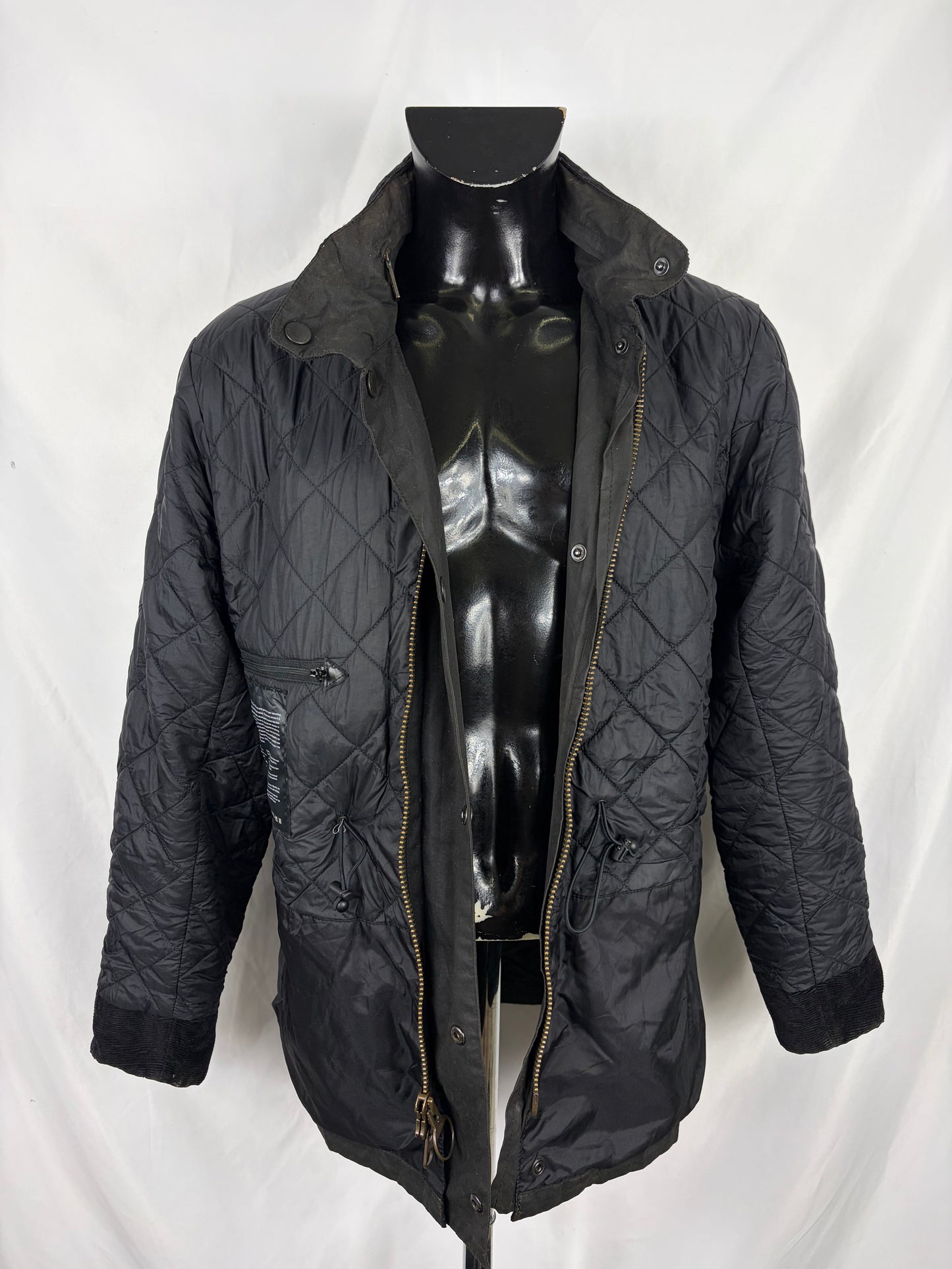 Barbour Giacca uomo nera medium Sapper Jacket Black Waxed Sapper Jacket Size Medium