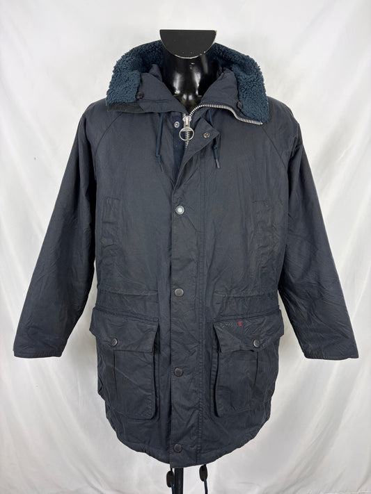 Barbour Giacca Uomo Corbridge Parka blu Medium Man Waxed Navy Corbridge Parka Coat Size Medium - Shop In London