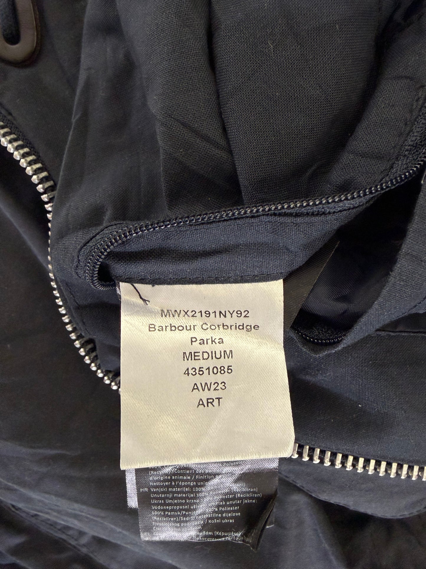 Barbour Giacca Uomo Corbridge Parka blu Medium Man Waxed Navy Corbridge Parka Coat Size Medium