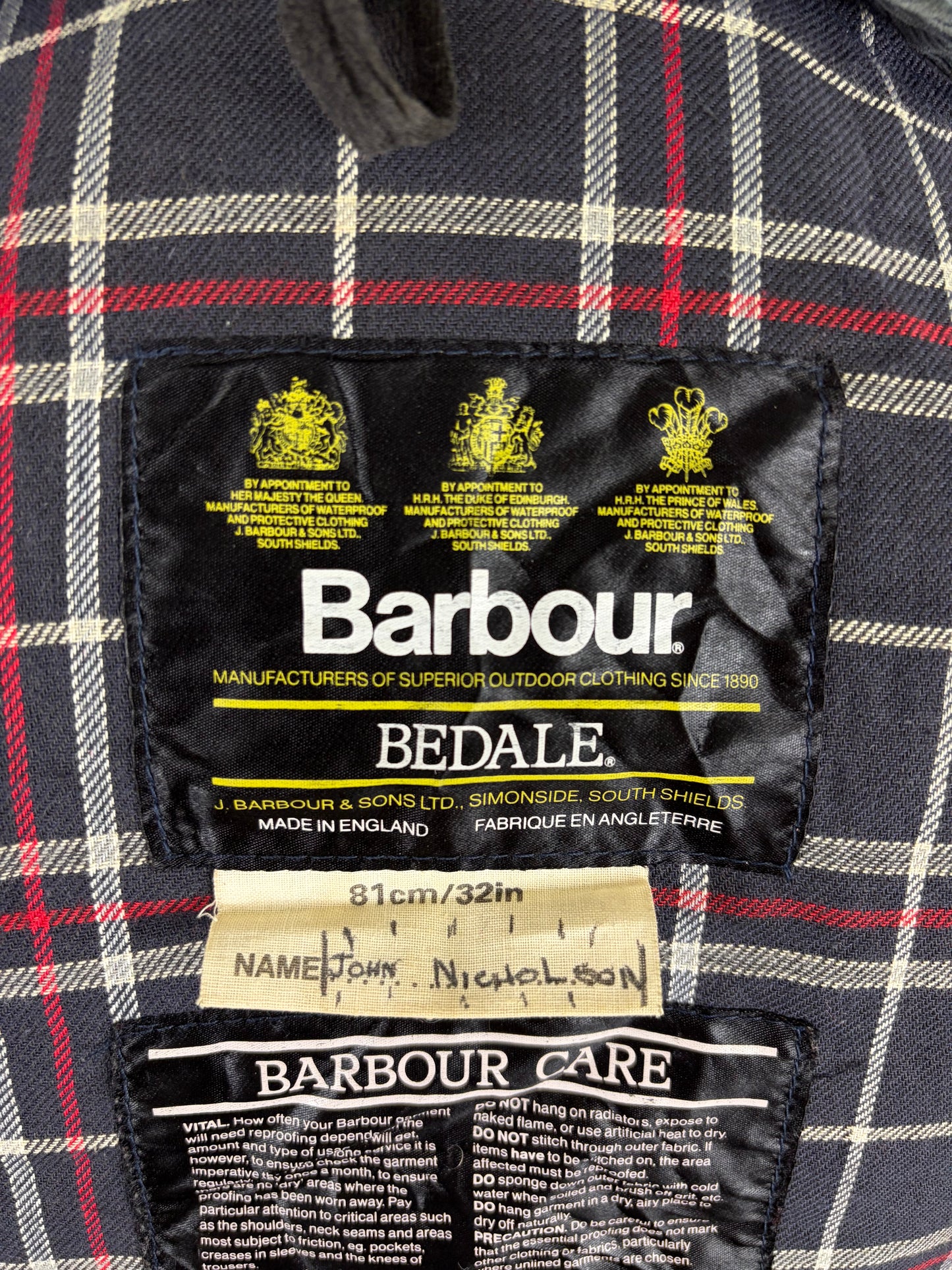 RARO Barbour Bedale 4 tasche C32/81 CM Man Navy vintage Bedale Jacket XXSmall 4 pockets C32