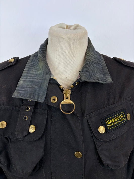 Giacca Barbour International Donna Medium UK12 -Lady International Black UK12 Size M - Shop In London