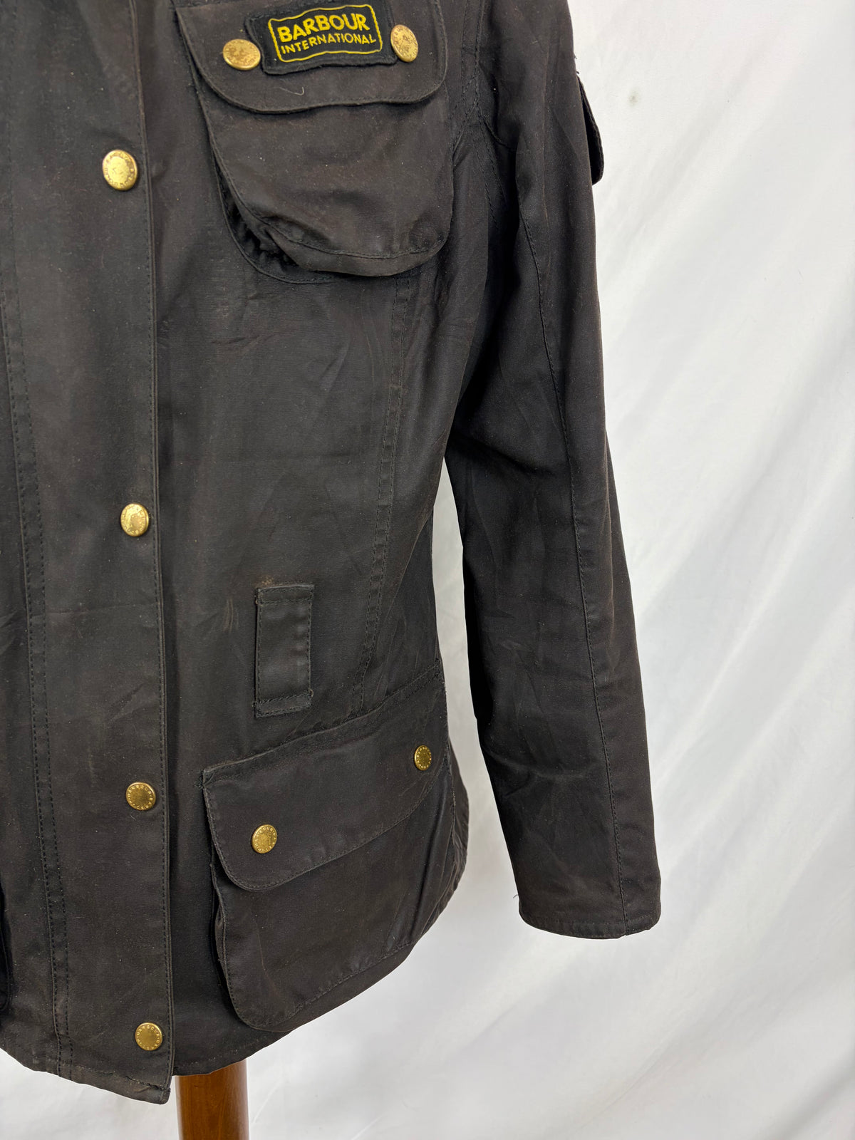 Giacca Barbour International Donna Medium UK12 -Lady International Black UK12 Size M