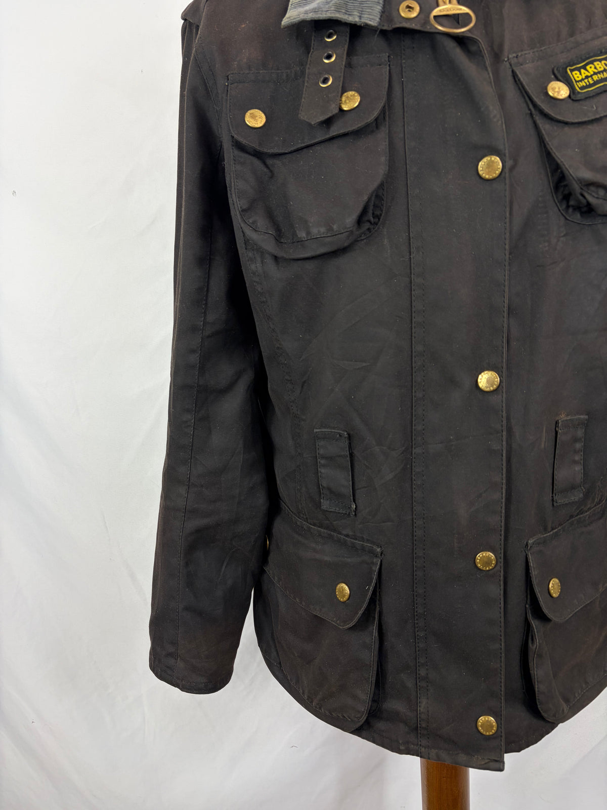 Giacca Barbour International Donna Medium UK12 -Lady International Black UK12 Size M