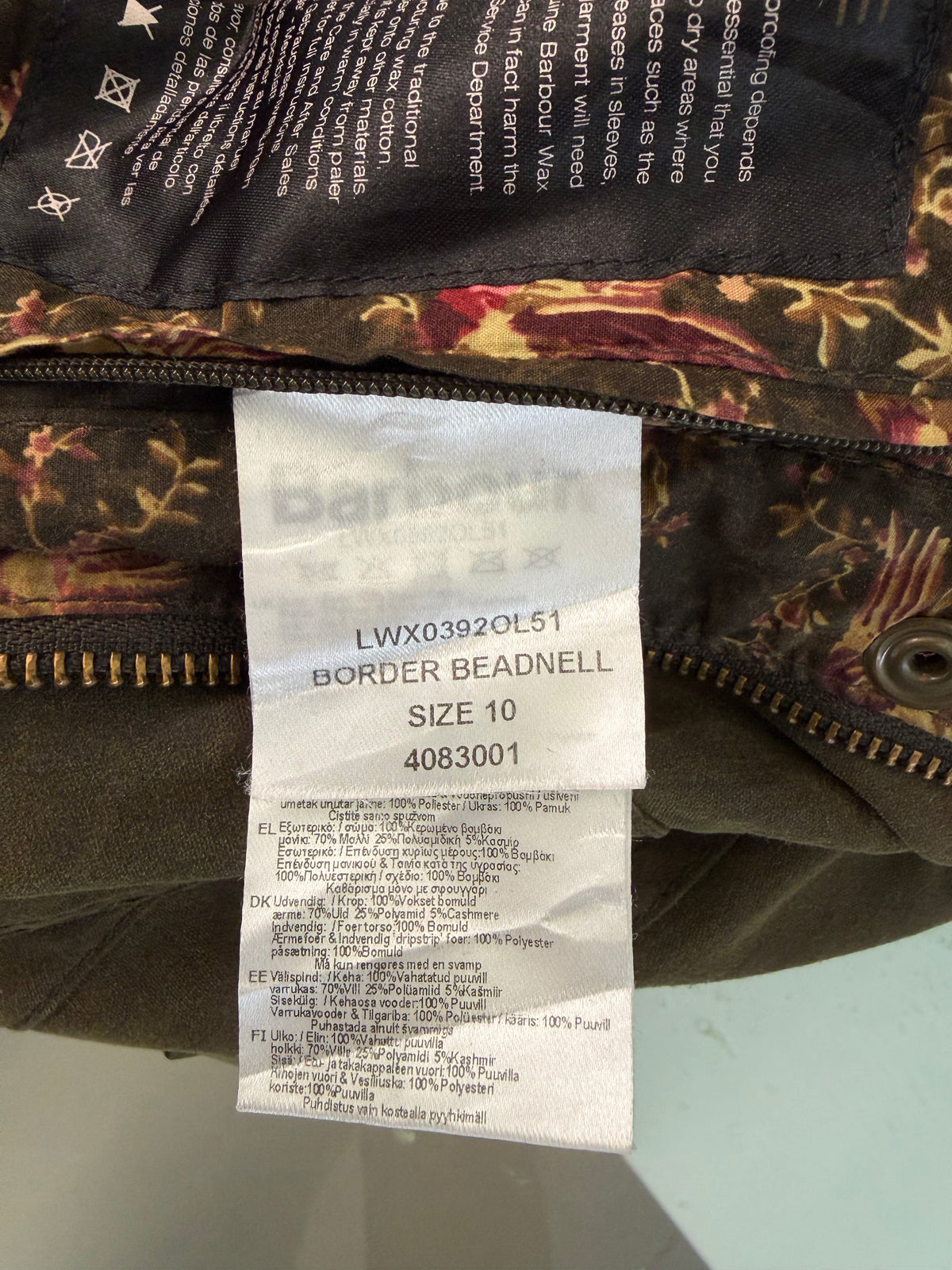 Giacca Barbour Donna Border Beadnell verde UK10 - Olive Lady Border Beadnell jacket size Uk10 Small