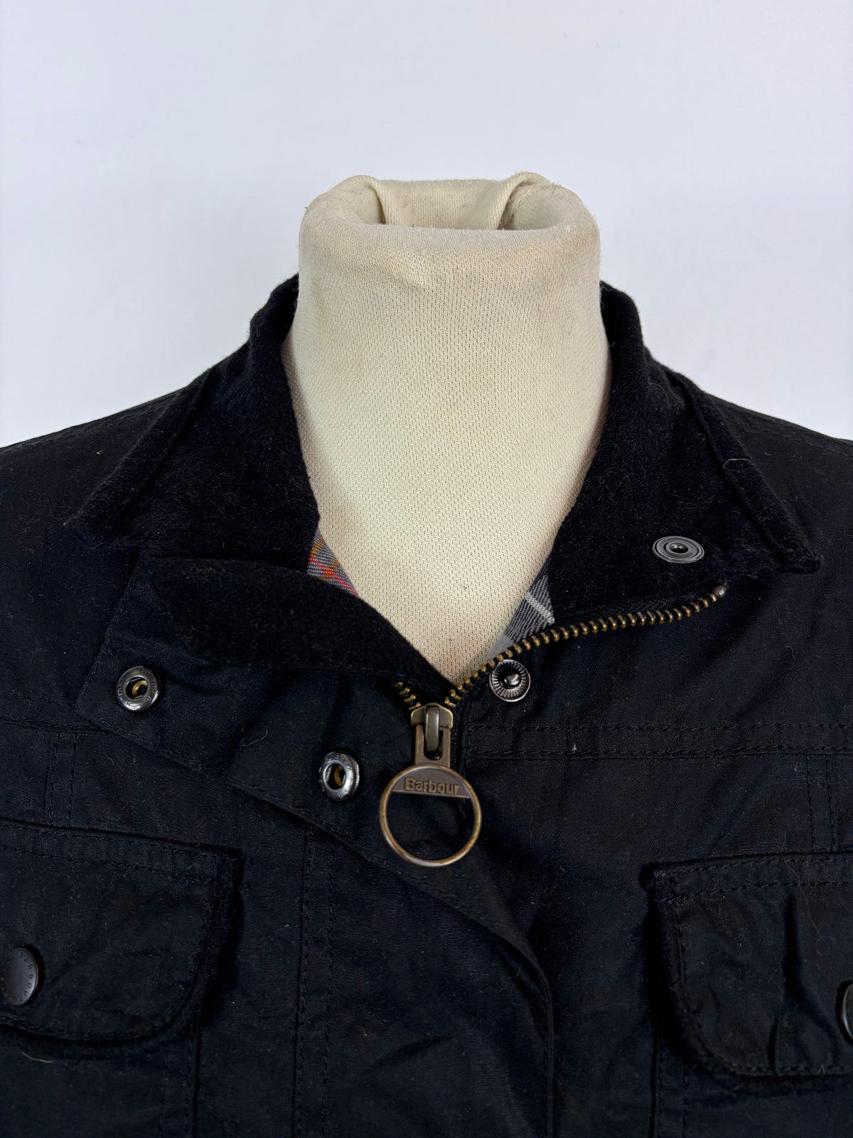 Giacca Barbour corta donna Utility Nera UK12 Black short Lady Utility jacket Medium tg.42