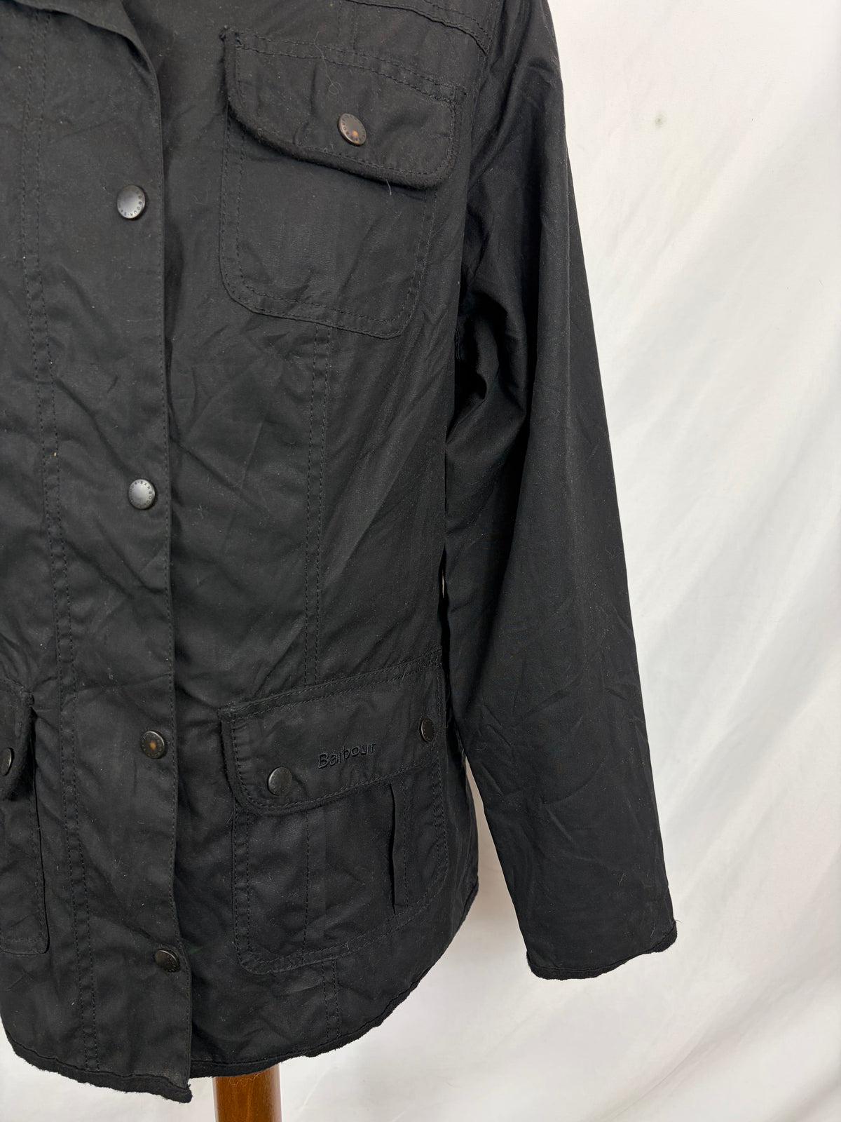 Giacca Barbour corta donna Utility Nera UK12 Black short Lady Utility jacket Medium tg.42