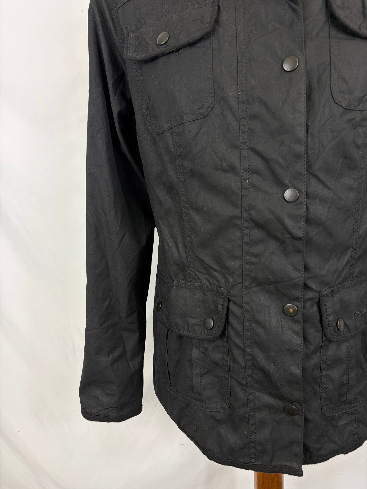 Giacca Barbour corta donna Utility Nera UK12 Black short Lady Utility jacket Medium tg.42