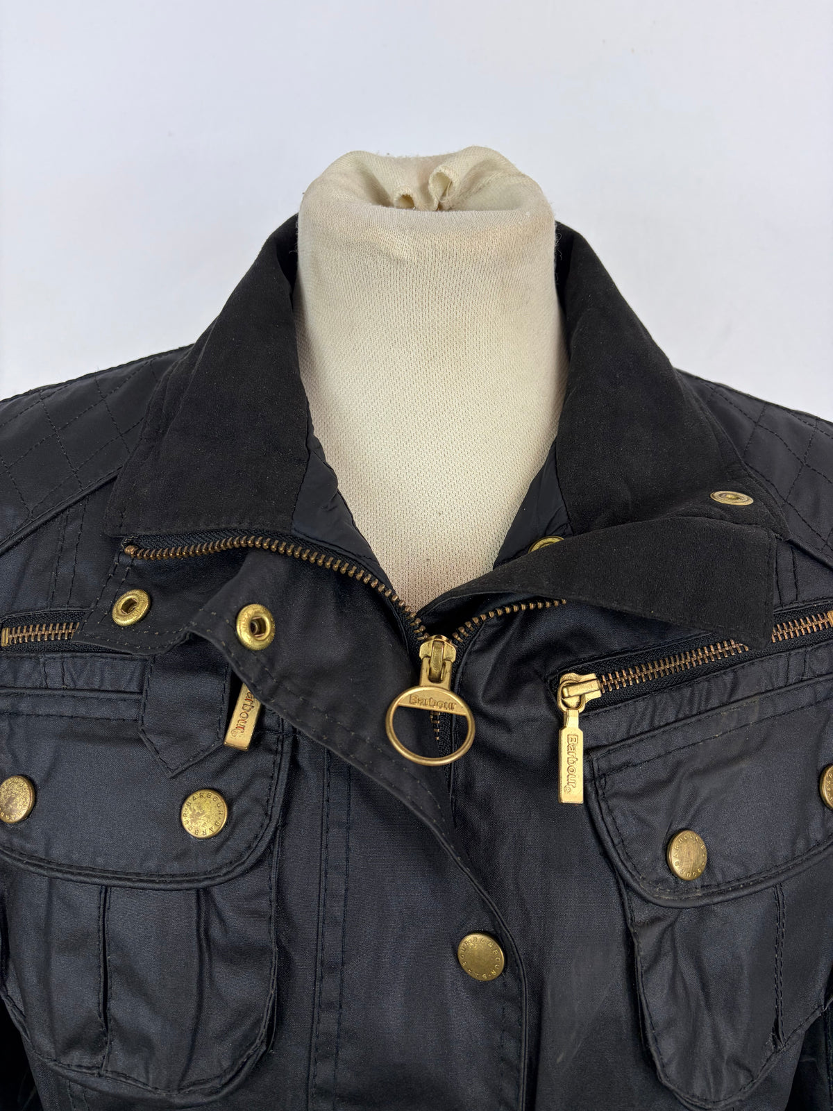 Giacca Barbour da donna nero National Trials  Medium UK12 -Lady Black national trials jacket size M