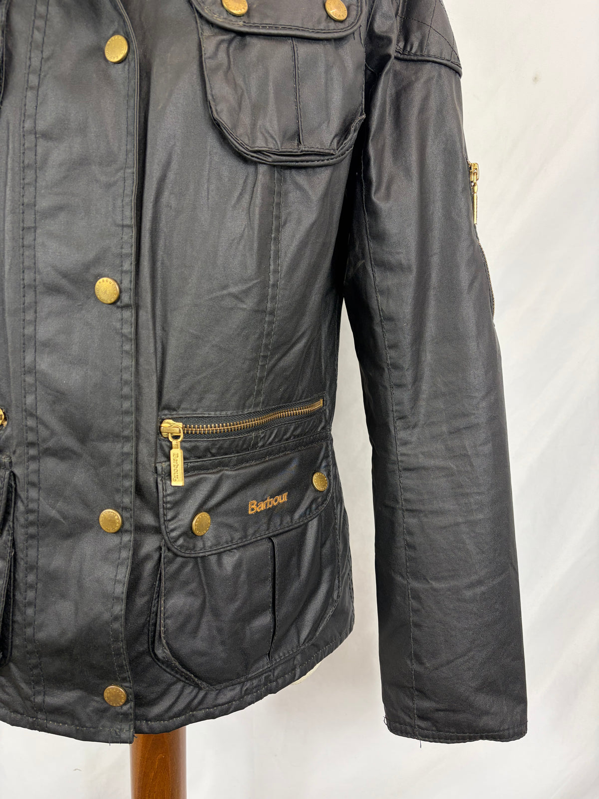 Giacca Barbour da donna nero National Trials  Medium UK12 -Lady Black national trials jacket size M